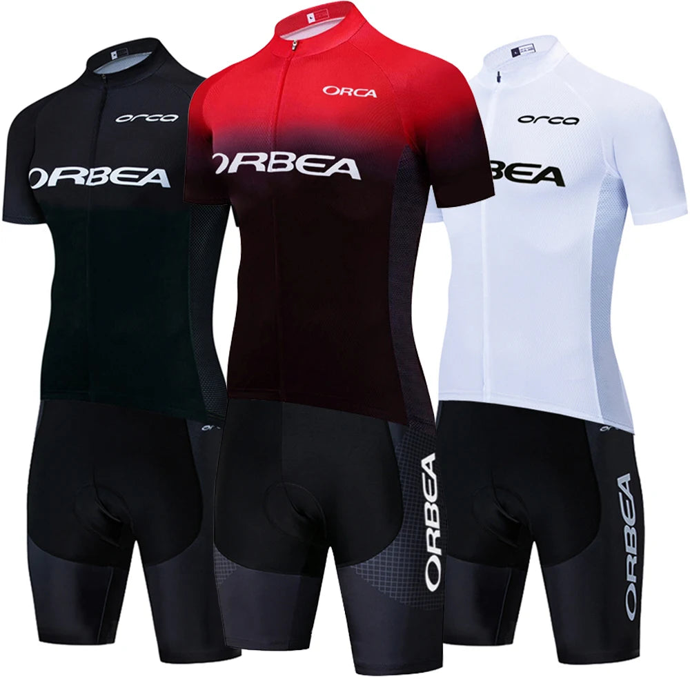 Conjunto Ciclismo Orbea Orca Pro 2024: Maillot y Culotte Secado Rápido, Unisex, 4 Bolsillos