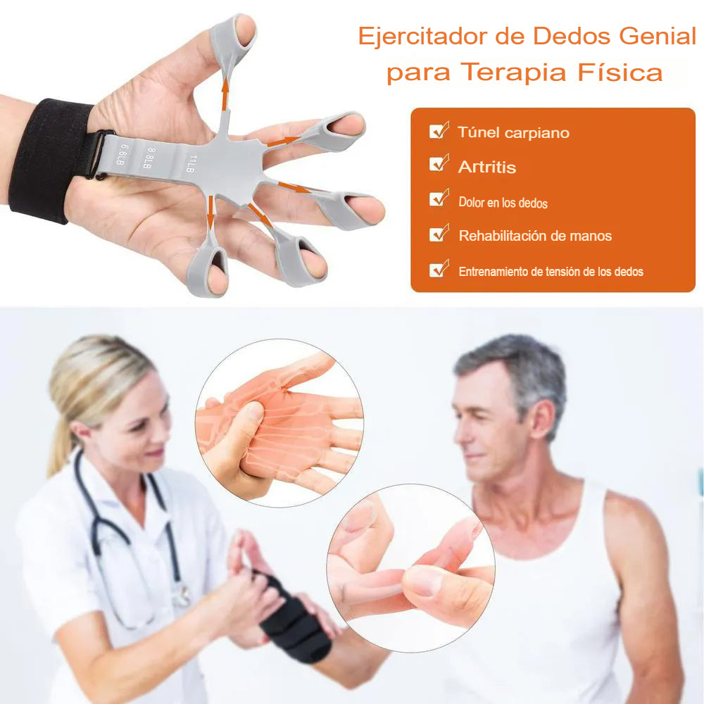 Entrenador de Fuerza para Manos y Dedos con Estirador de Silicona – Fortalece, Ejercita y Alivia la Artritis